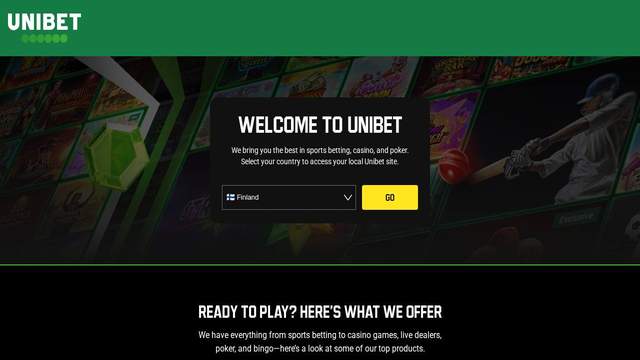Unibet casino screenshot